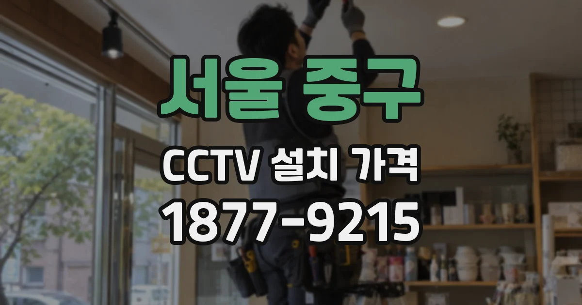 서울 중구 CCTV 설치 가격