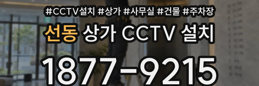 선동 상가 CCTV 설치