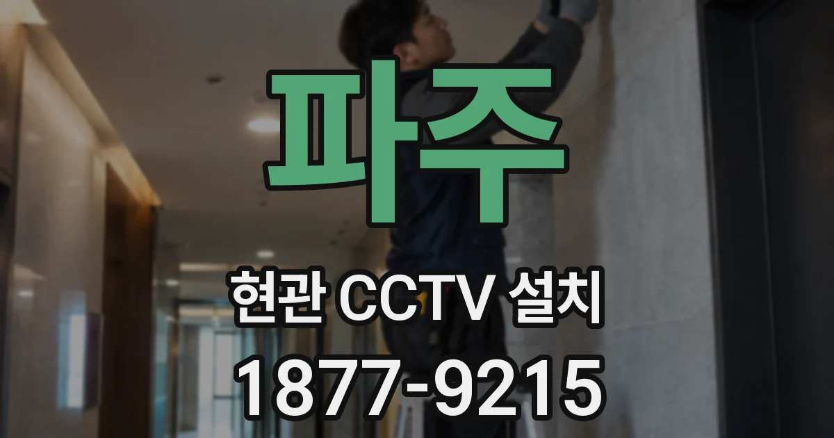 파주 현관 CCTV 설치