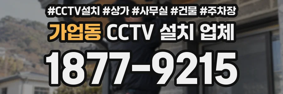 가업동 CCTV 설치 업체