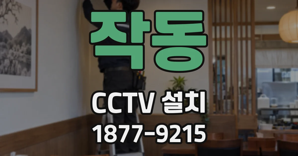 작동 CCTV 설치