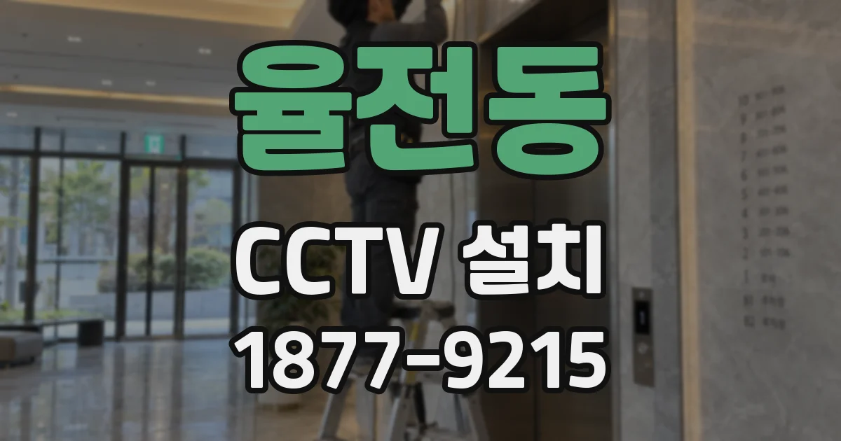 율전동 CCTV 설치