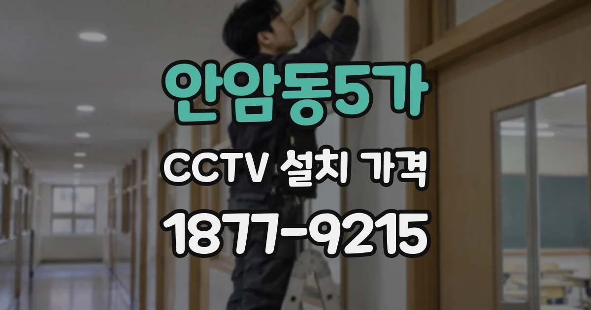 안암동5가 CCTV 설치 가격