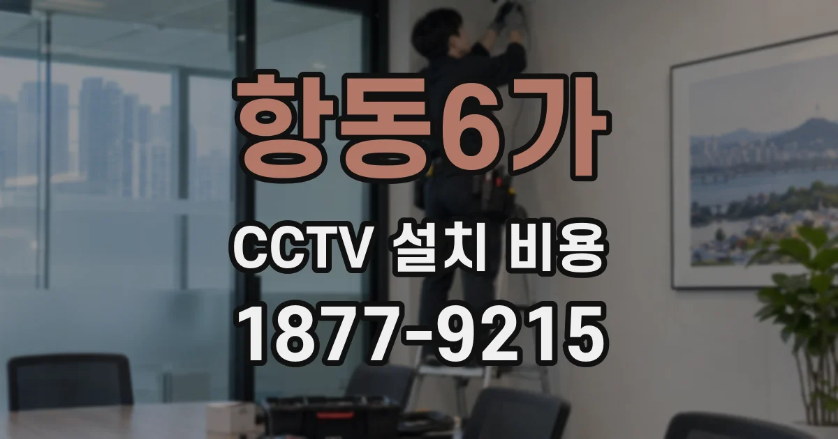 항동6가 CCTV 설치 비용
