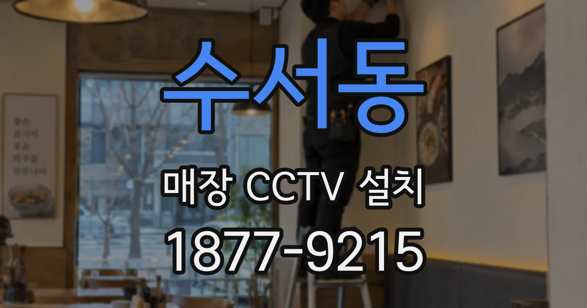 수서동 매장 CCTV 설치
