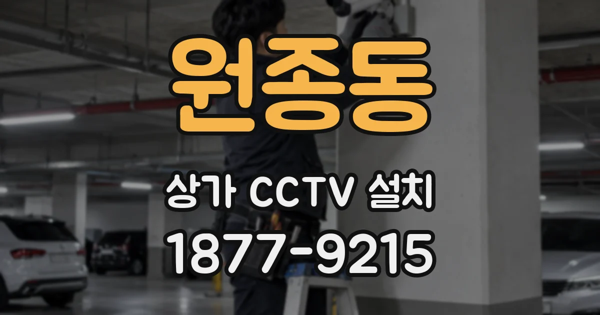 원종동 상가 CCTV 설치