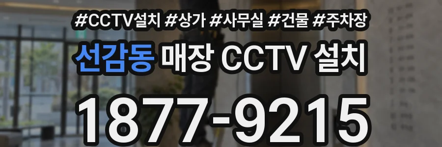선감동 매장 CCTV 설치