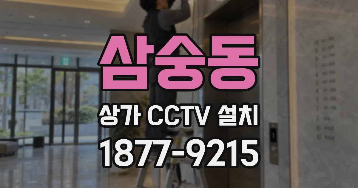 삼숭동 상가 CCTV 설치
