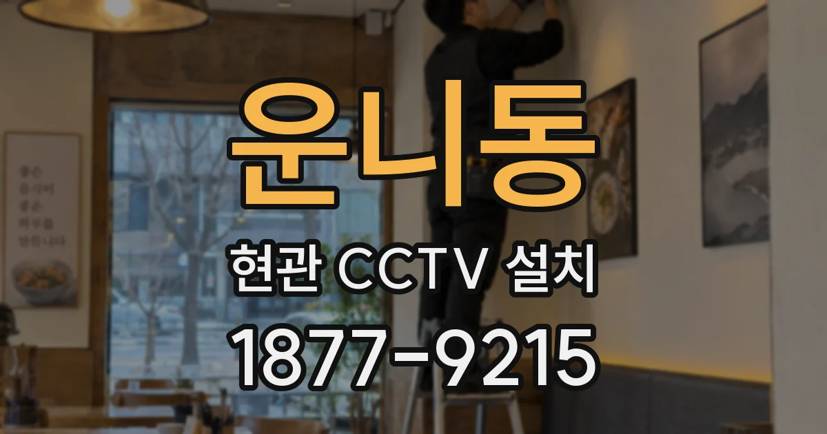 운니동 현관 CCTV 설치