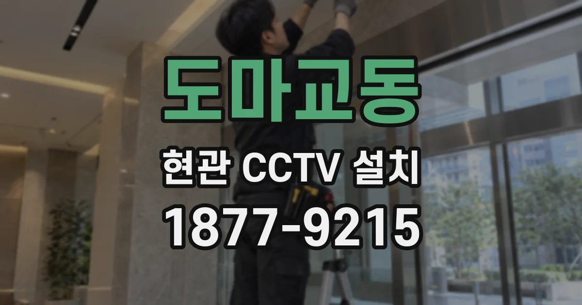 도마교동 현관 CCTV 설치
