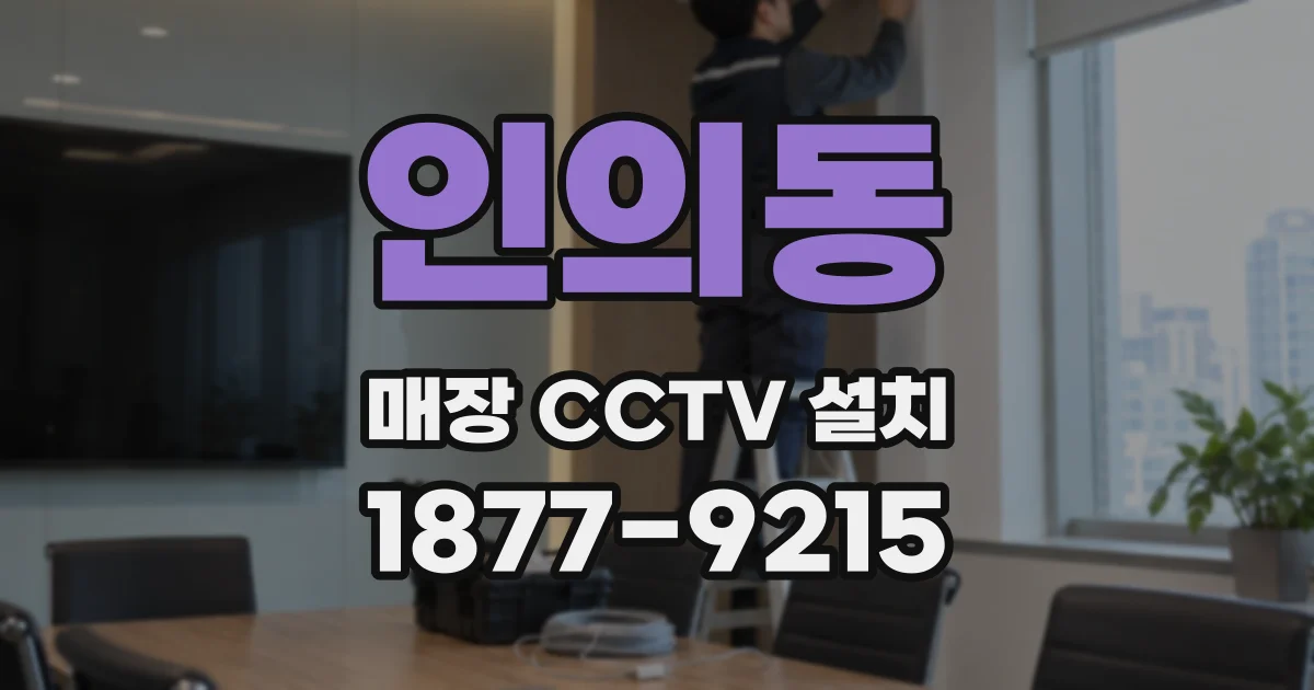 인의동 매장 CCTV 설치