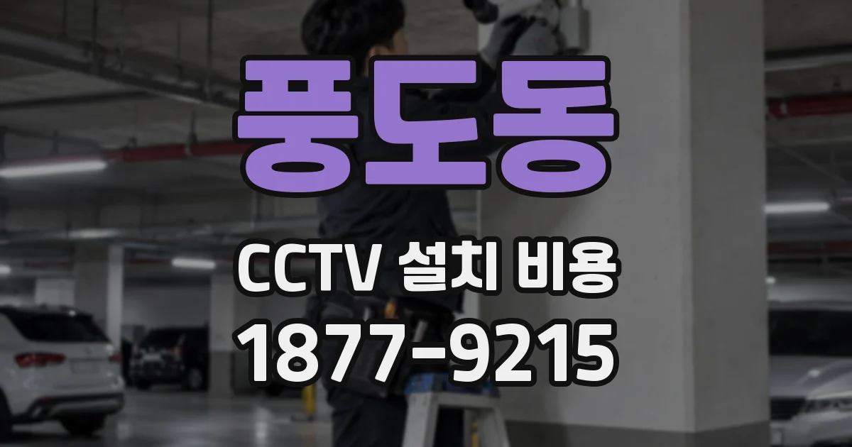 풍도동 CCTV 설치 비용