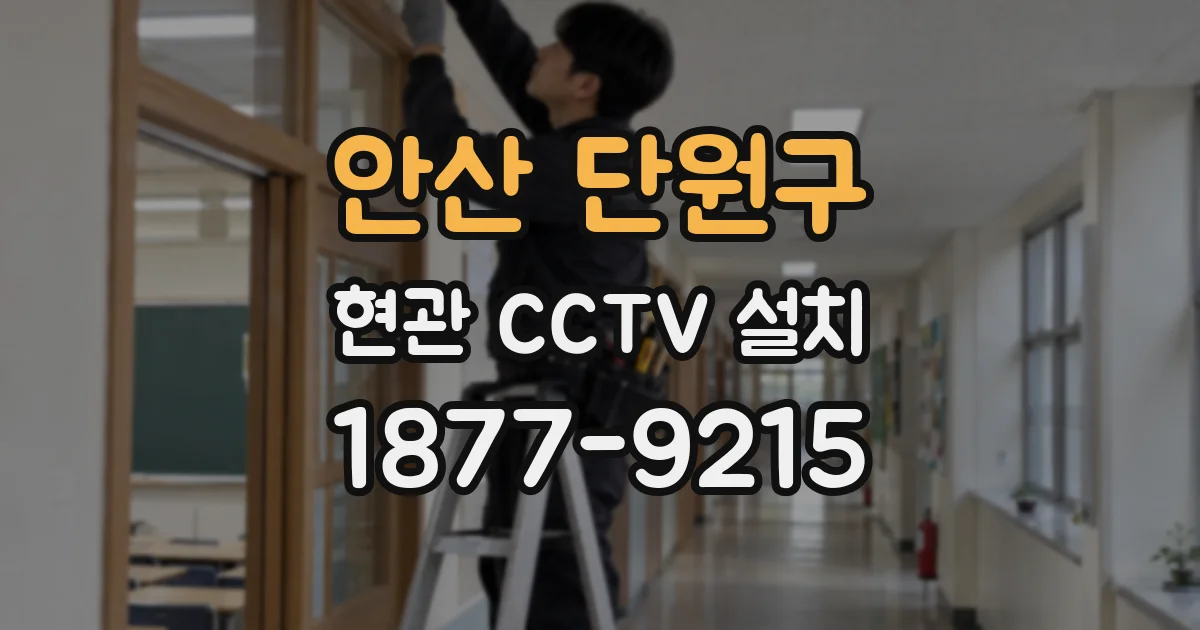 안산 단원구 현관 CCTV 설치
