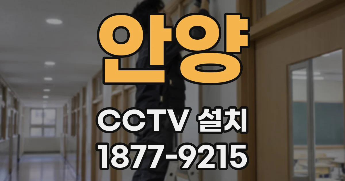 안양 CCTV 설치