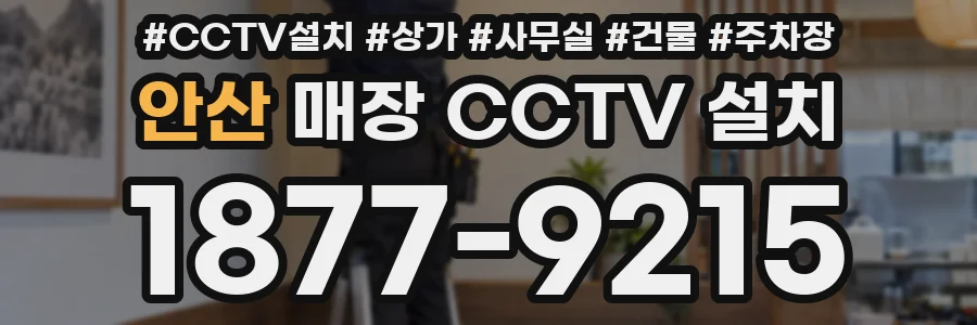 안산 매장 CCTV 설치