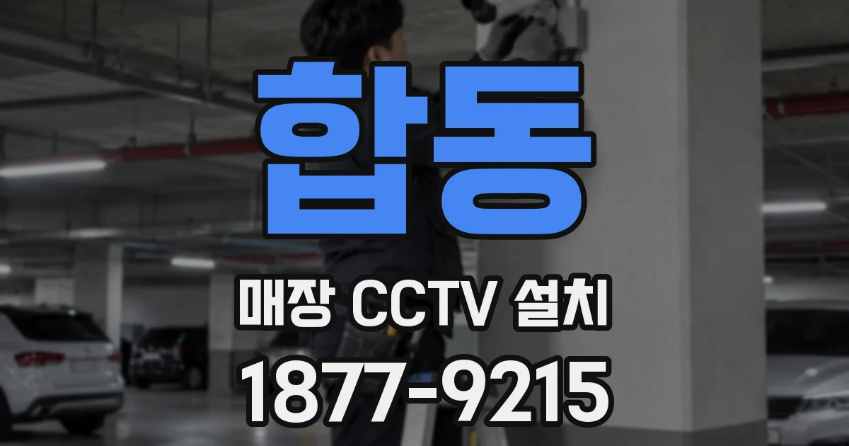 합동 매장 CCTV 설치