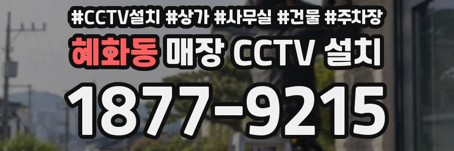 혜화동 매장 CCTV 설치