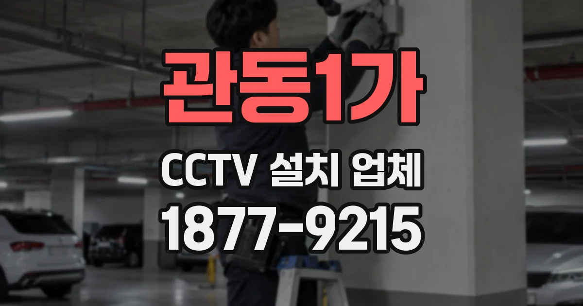 관동1가 CCTV 설치 업체