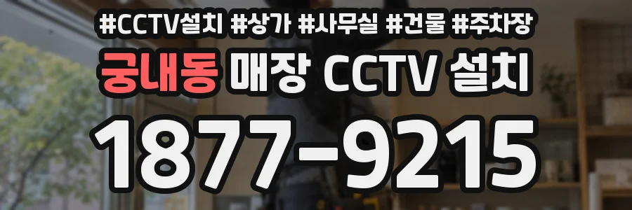 궁내동 매장 CCTV 설치