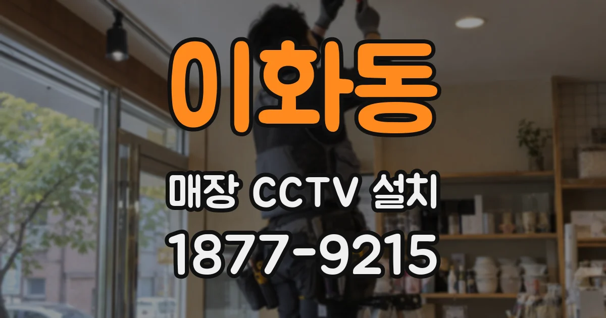 이화동 매장 CCTV 설치