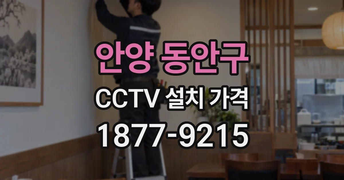안양 동안구 CCTV 설치 가격