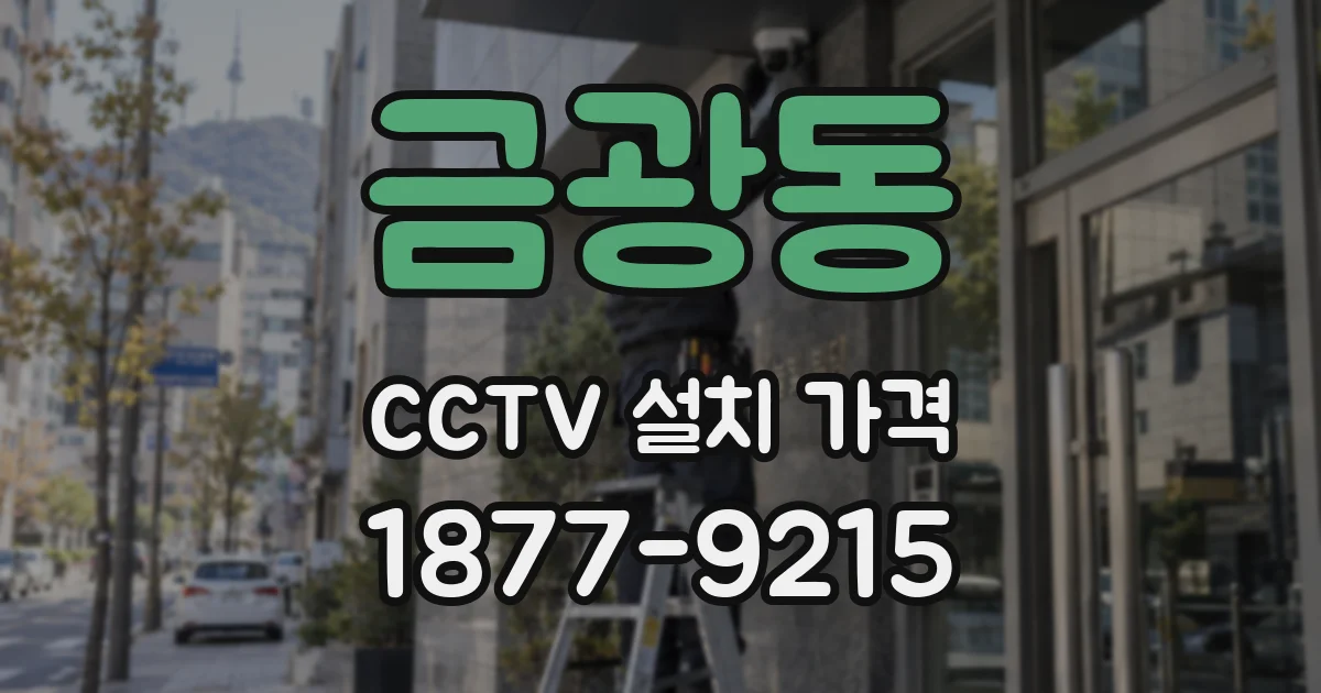 금광동 CCTV 설치 가격