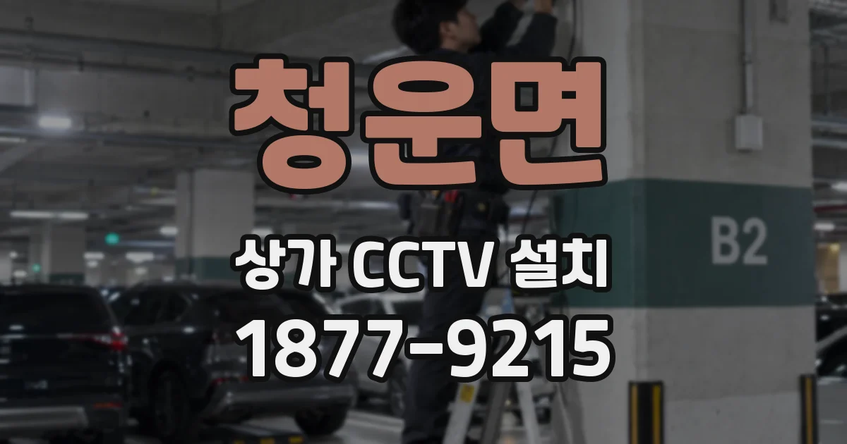 청운면 상가 CCTV 설치