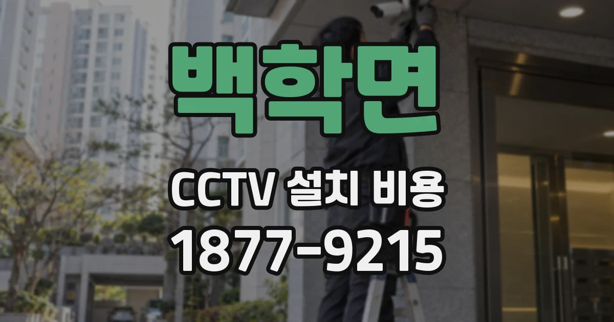 백학면 CCTV 설치 비용