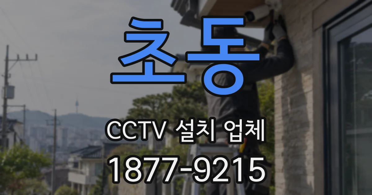 초동 CCTV 설치 업체