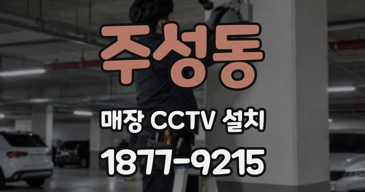 주성동 매장 CCTV 설치