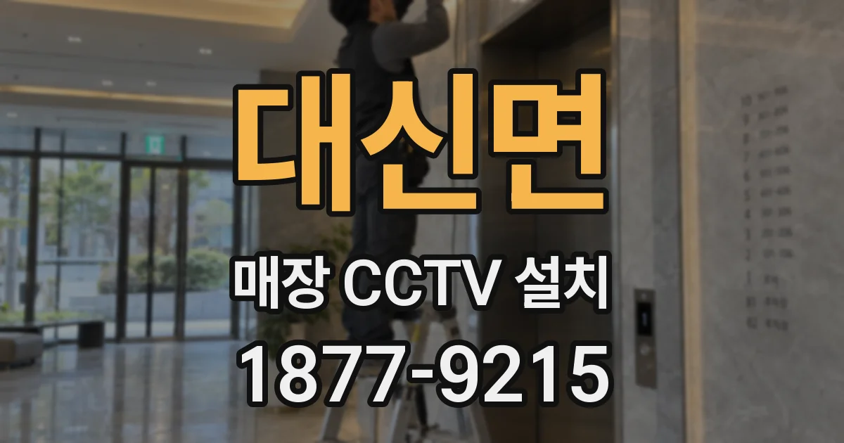 대신면 매장 CCTV 설치
