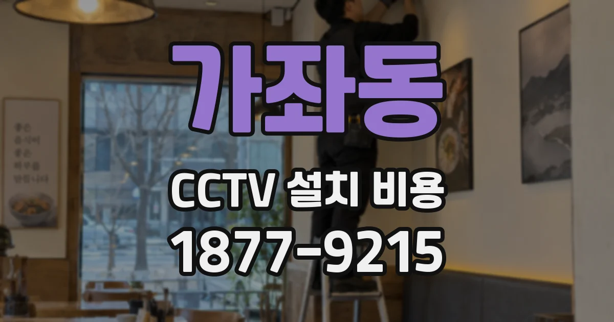 가좌동 CCTV 설치 비용