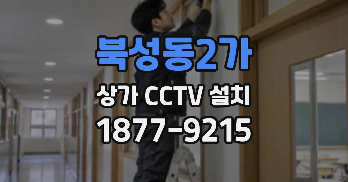 북성동2가 상가 CCTV 설치