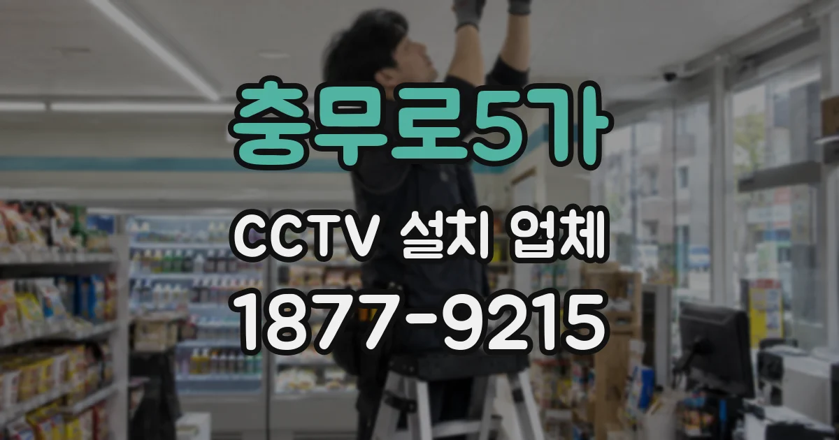 충무로5가 CCTV 설치 업체
