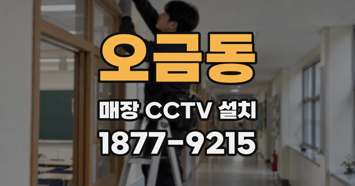 오금동 매장 CCTV 설치