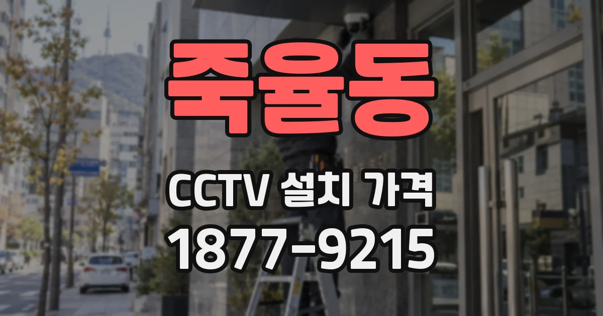 죽율동 CCTV 설치 가격