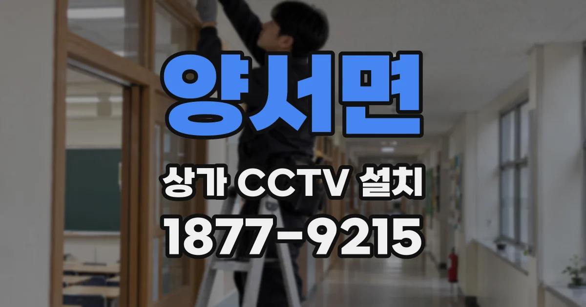 양서면 상가 CCTV 설치