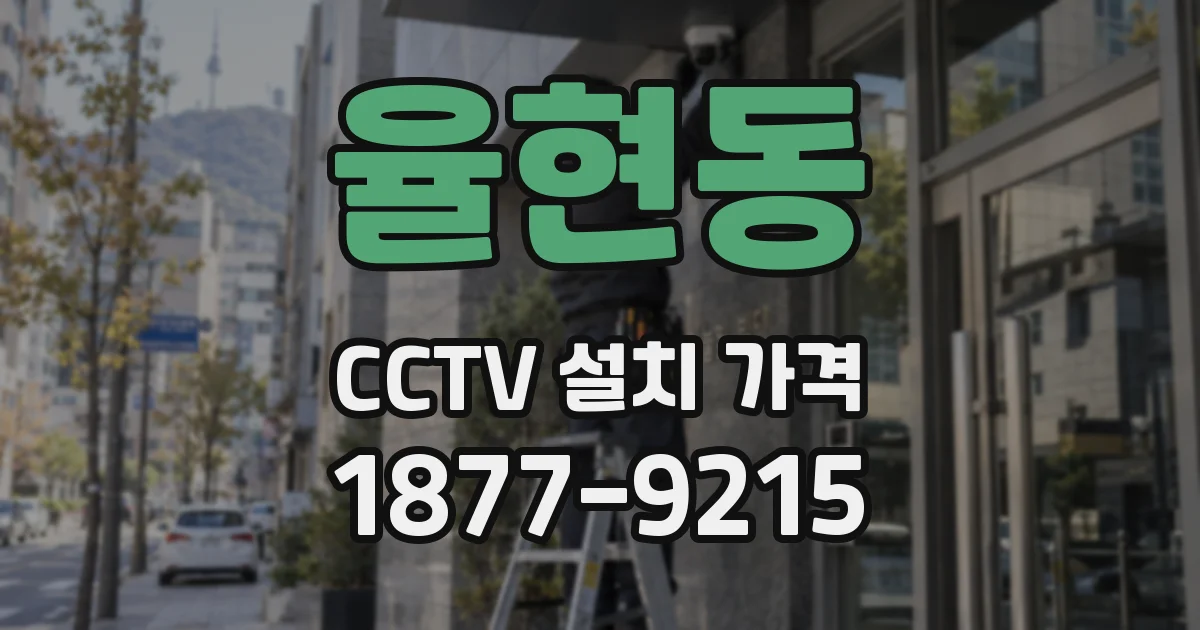 율현동 CCTV 설치 가격