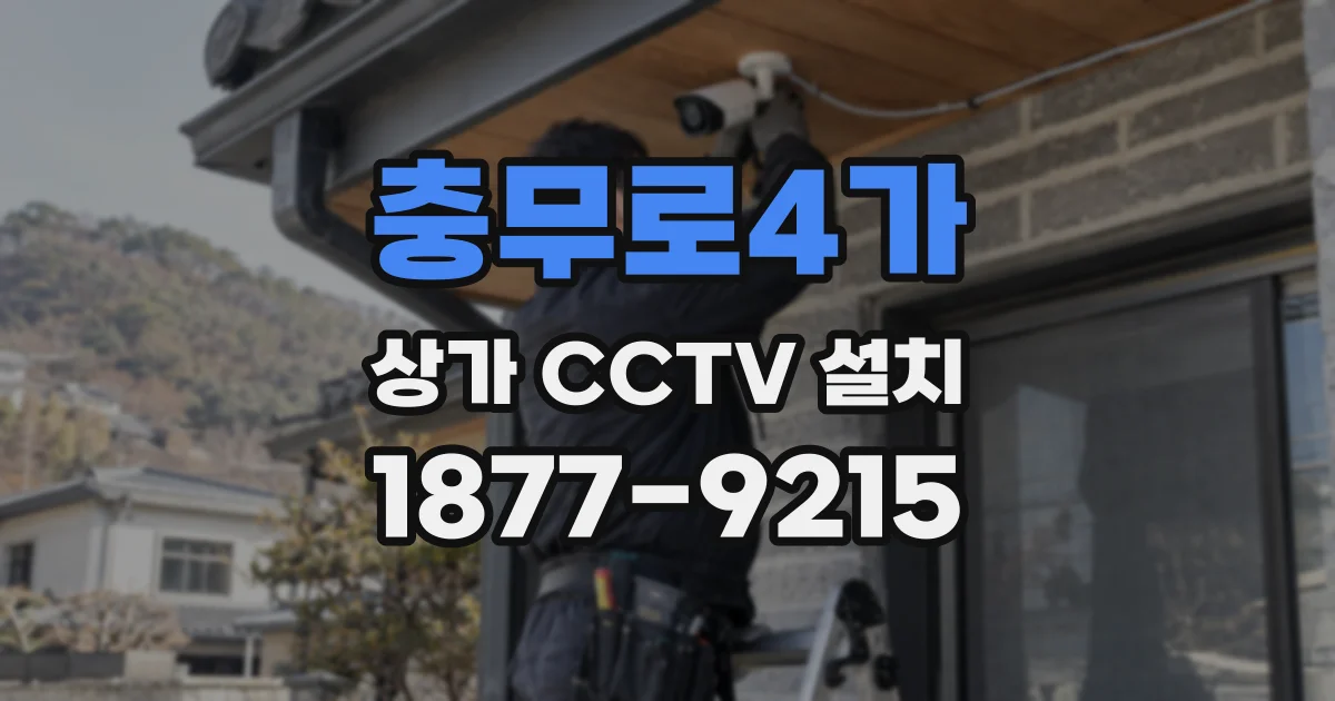 충무로4가 상가 CCTV 설치