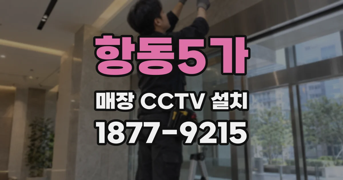 항동5가 매장 CCTV 설치