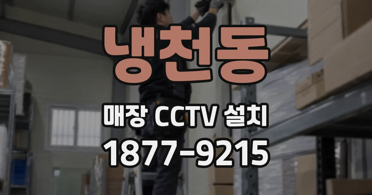 냉천동 매장 CCTV 설치