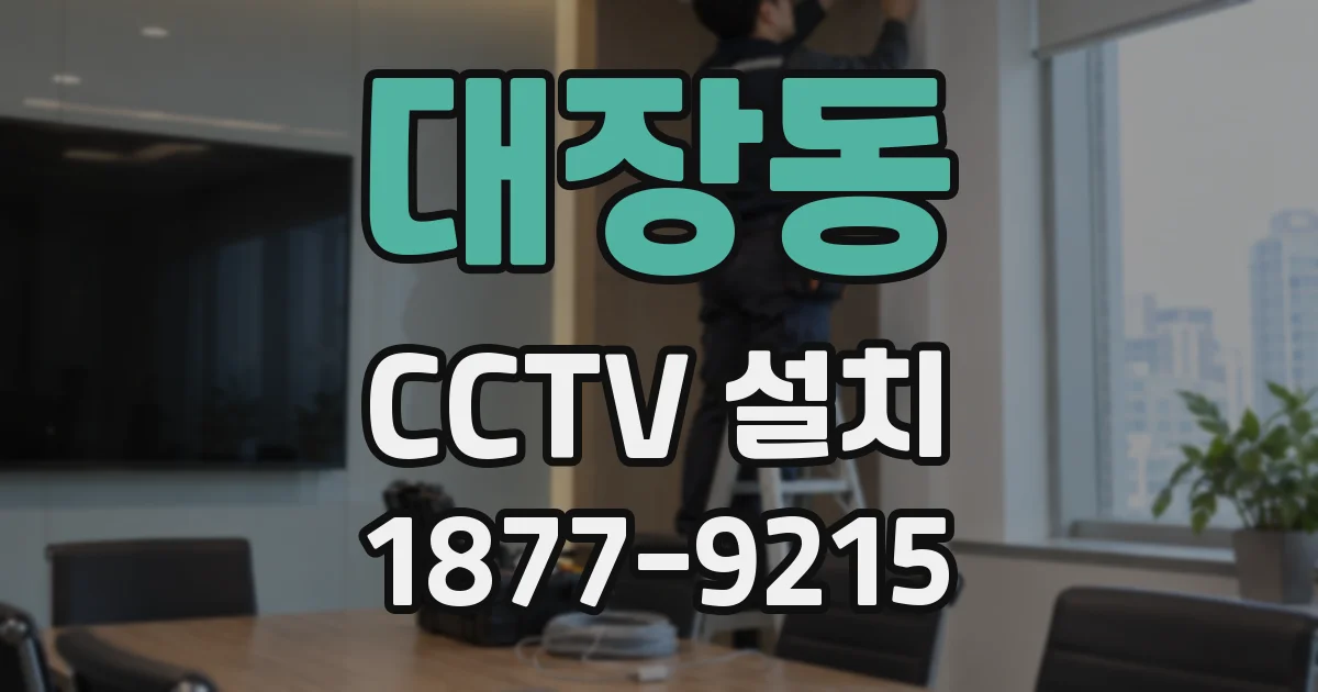 대장동 CCTV 설치