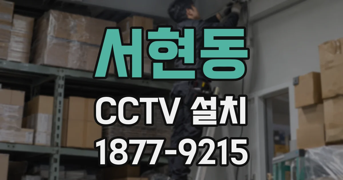 서현동 CCTV 설치