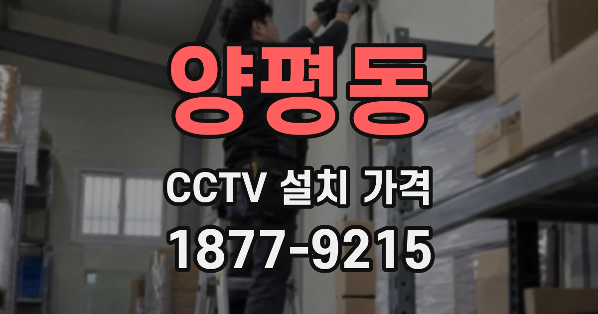 양평동 CCTV 설치 가격
