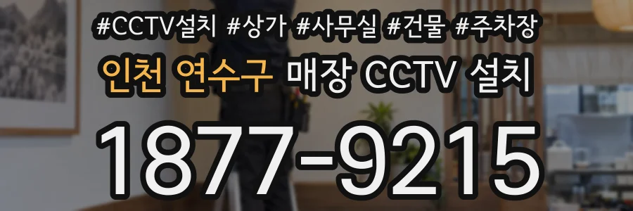 인천 연수구 매장 CCTV 설치