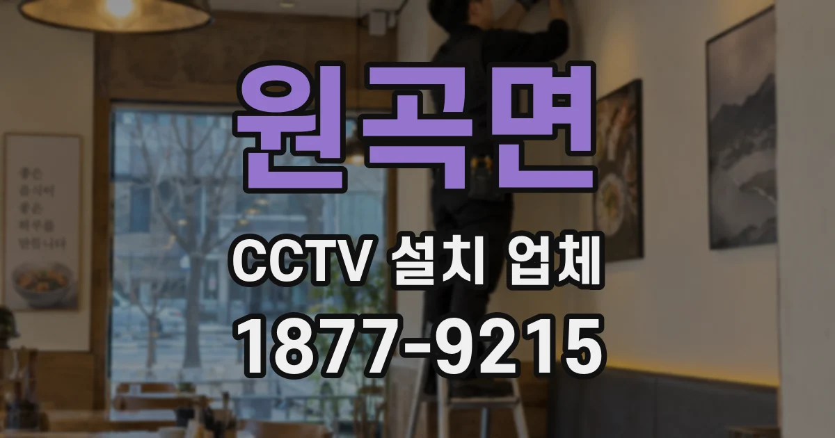 원곡면 CCTV 설치 업체