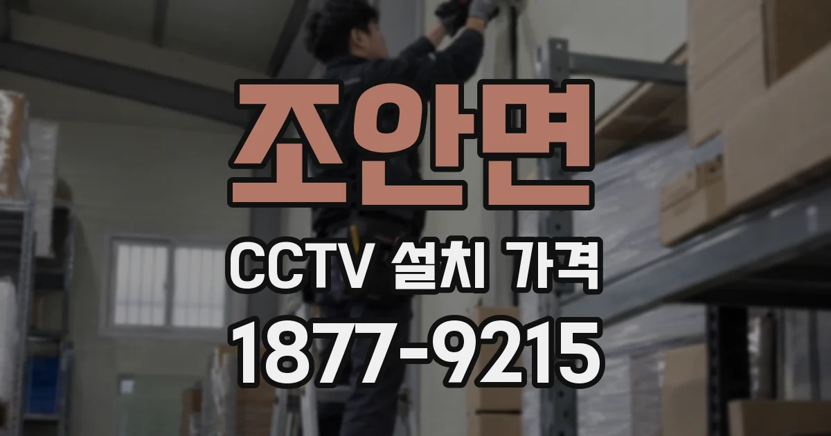 조안면 CCTV 설치 가격
