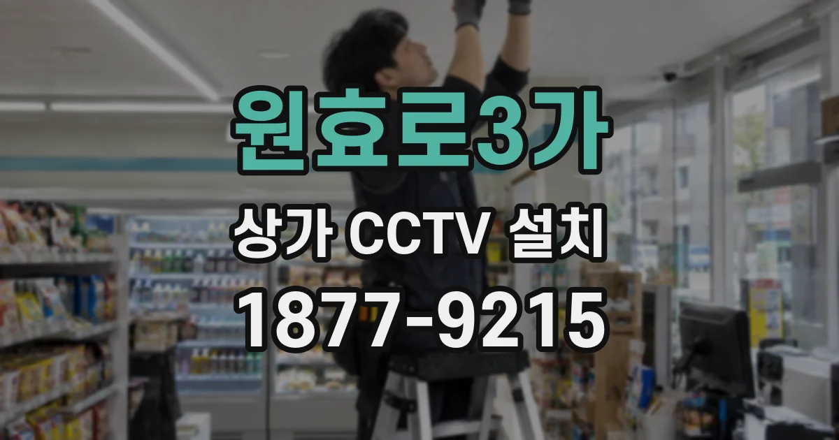 원효로3가 상가 CCTV 설치