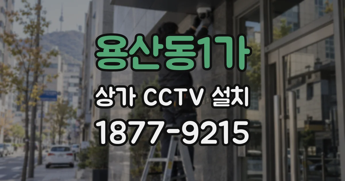 용산동1가 상가 CCTV 설치