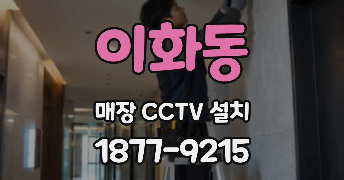 이화동 매장 CCTV 설치